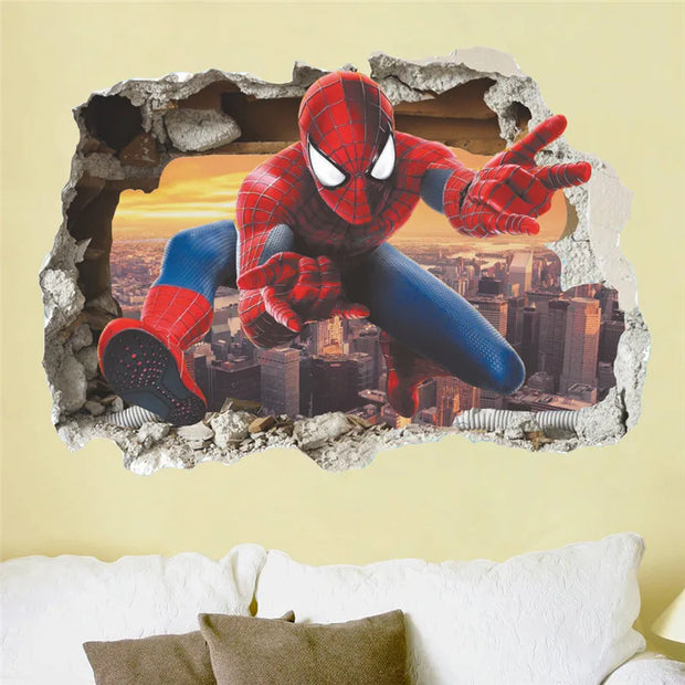 3D Spiderman Wall Stickers For Kids