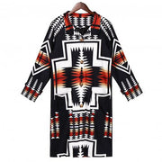 2020 Coat Women Jackets Winter Warm Long Sleeve Color Block Retro Floral Print Coat Outerwear Women's Clothing Street wear