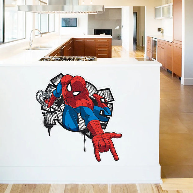 3D Spiderman Wall Stickers For Kids