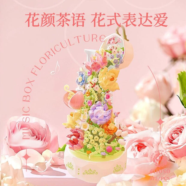 Romantic Flower Lighting Music Box Building Anime