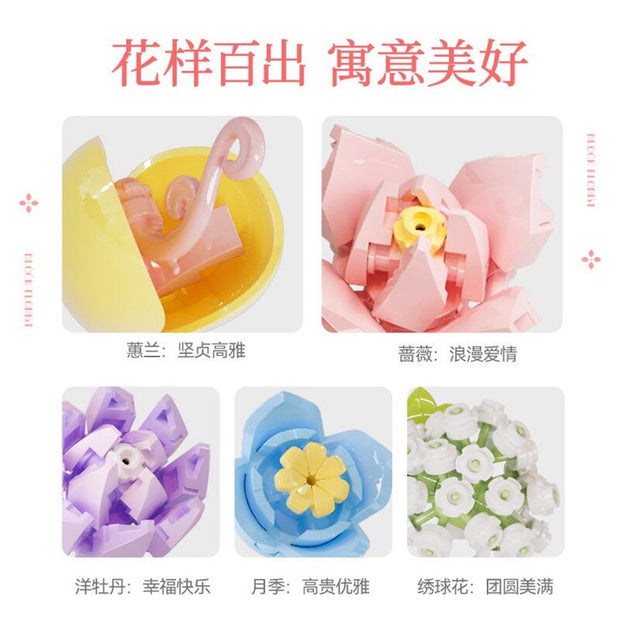 Romantic Flower Lighting Music Box Building Anime