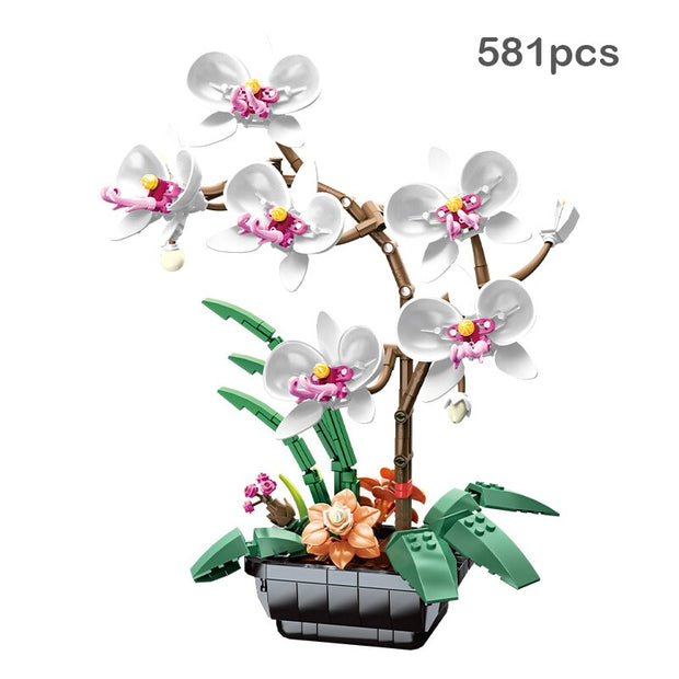 Phalaenopsis Plants Home Decoration Brick Set gift