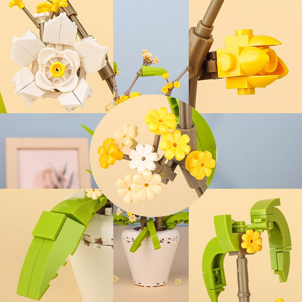 Phalaenopsis Plants Home Decoration Brick Set gift