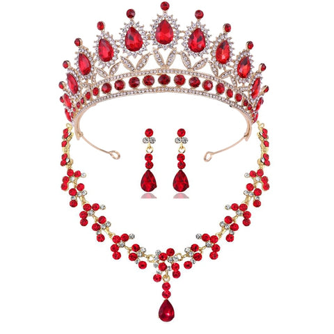 Baroque Crystal Bridal Jewelry Sets for Women