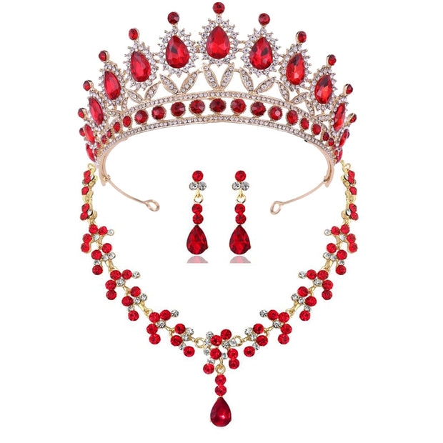 Baroque Crystal Bridal Jewelry Sets for Women
