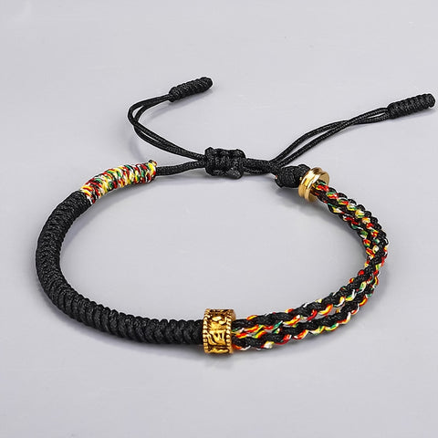 Tibetan Buddhist Six-character Mantra Beads Rope Bracelets