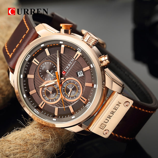 Curren Men Leather Sports Watches