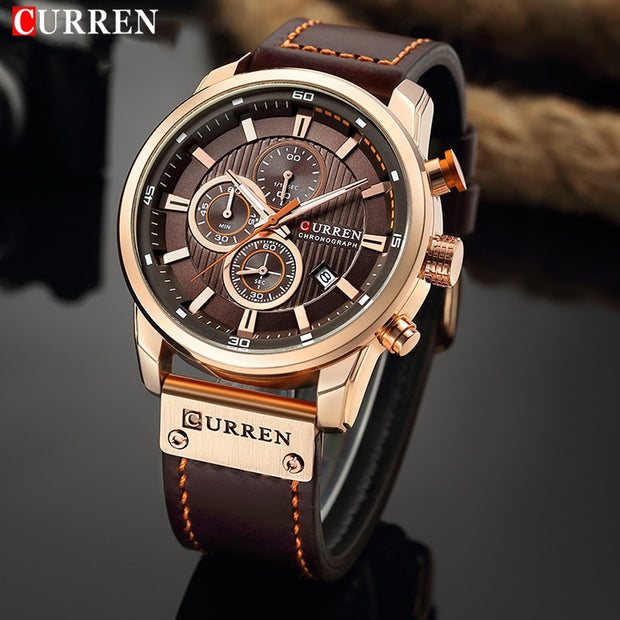 Curren Men Leather Sports Watches
