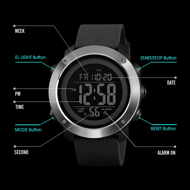 Luxury Waterproof LED Digital Sports Watches