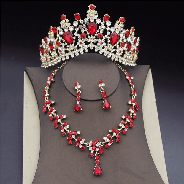 Baroque Crystal Bridal Jewelry Sets for Women