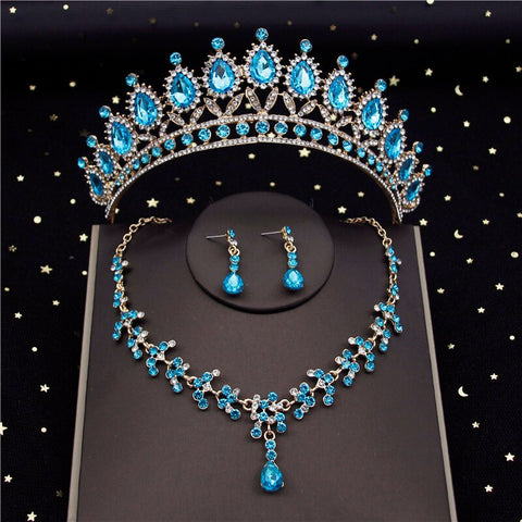 Baroque Crystal Bridal Jewelry Sets for Women