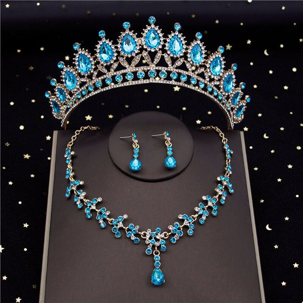 Baroque Crystal Bridal Jewelry Sets for Women