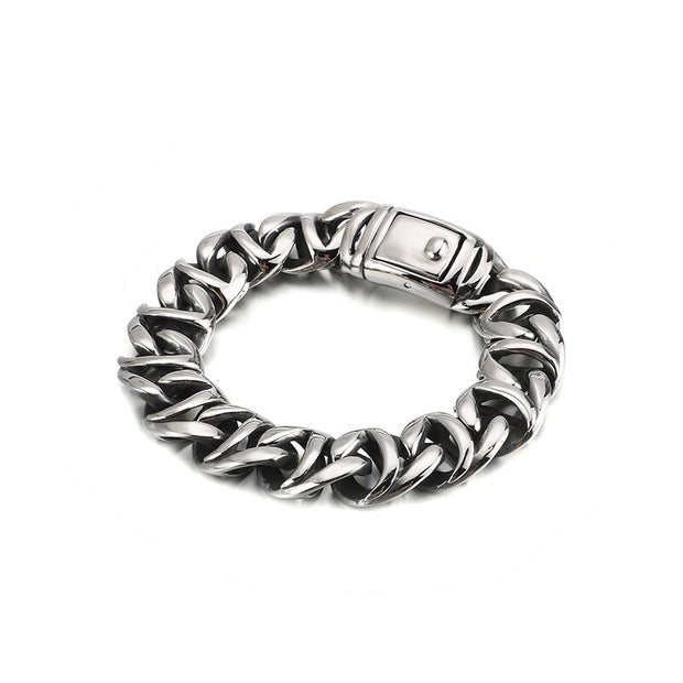 KALEN High Polished Arrow Shaped Bracelet Men 22cm Stainless Steel Bike Chain Bilezik Boho Male Jewellry Accessories