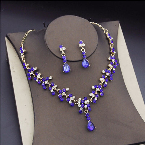 Baroque Crystal Bridal Jewelry Sets for Women