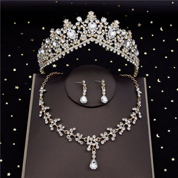 Baroque Crystal Bridal Jewelry Sets for Women