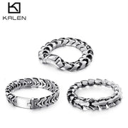 KALEN High Polished Arrow Shaped Bracelet Men 22cm Stainless Steel Bike Chain Bilezik Boho Male Jewellry Accessories