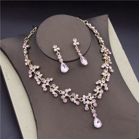 Baroque Crystal Bridal Jewelry Sets for Women