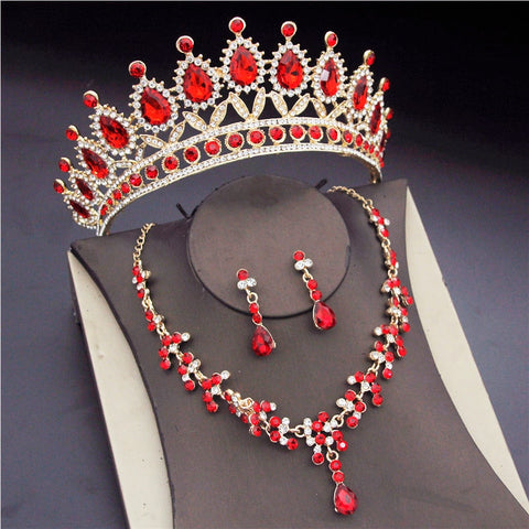Baroque Crystal Bridal Jewelry Sets for Women