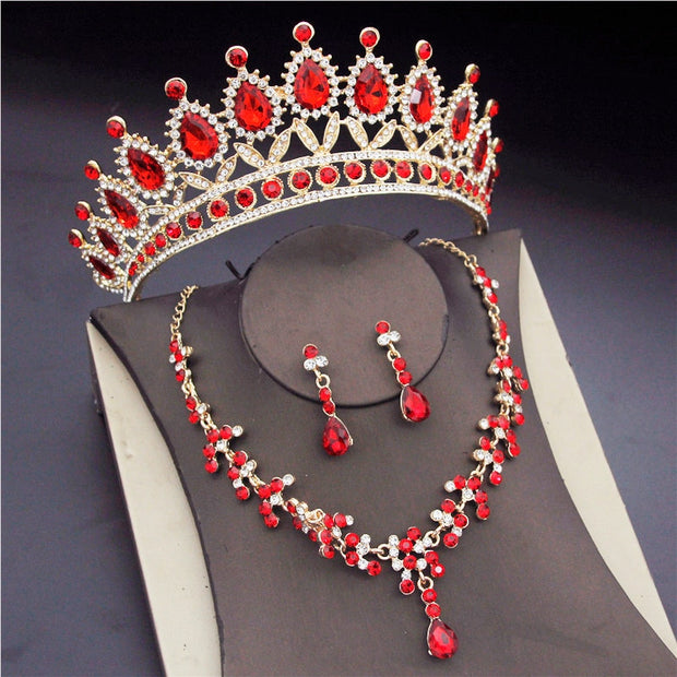 Baroque Crystal Bridal Jewelry Sets for Women