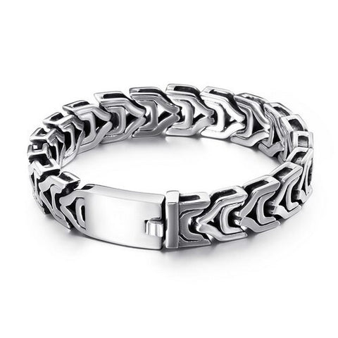 KALEN High Polished Arrow Shaped Bracelet Men 22cm Stainless Steel Bike Chain Bilezik Boho Male Jewellry Accessories