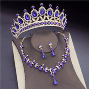 Baroque Crystal Bridal Jewelry Sets for Women