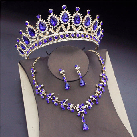 Baroque Crystal Bridal Jewelry Sets for Women