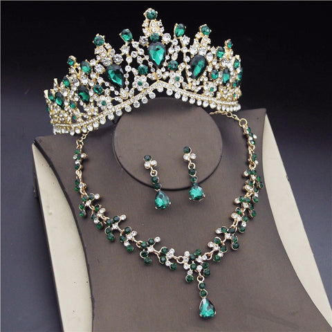 Baroque Crystal Bridal Jewelry Sets for Women