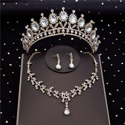 Baroque Crystal Bridal Jewelry Sets for Women