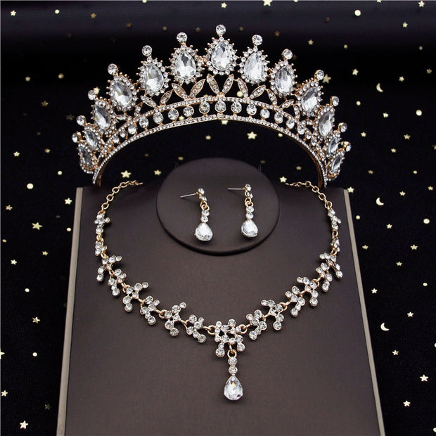 Baroque Crystal Bridal Jewelry Sets for Women