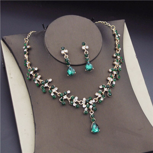 Baroque Crystal Bridal Jewelry Sets for Women