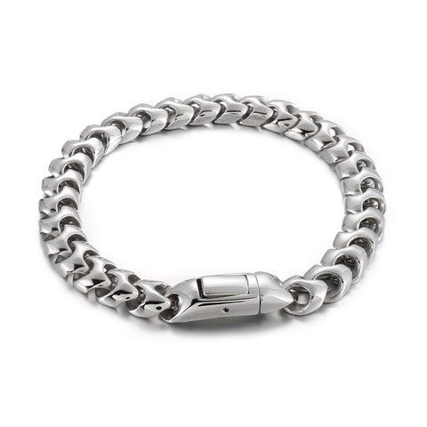 KALEN High Polished Arrow Shaped Bracelet Men 22cm Stainless Steel Bike Chain Bilezik Boho Male Jewellry Accessories
