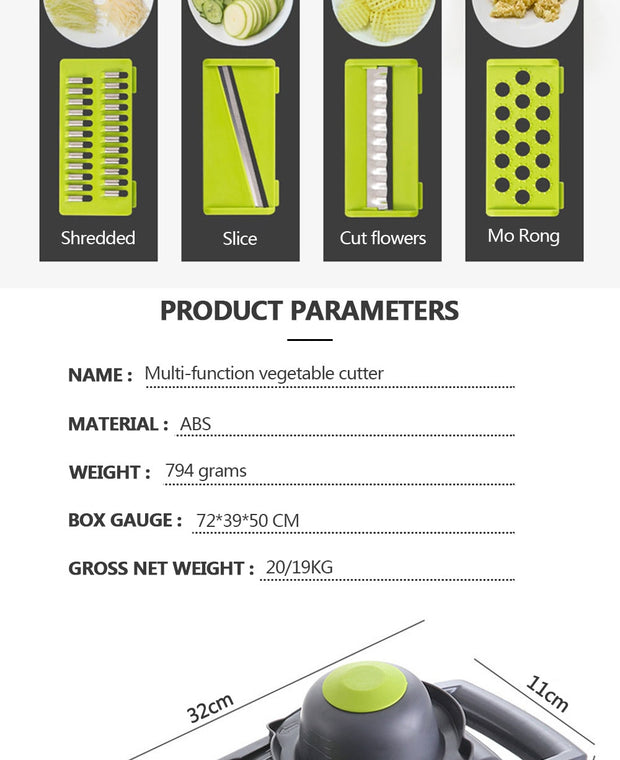 Multifunctional Vegetable Cutter Fruit Slicer Potato Peeler