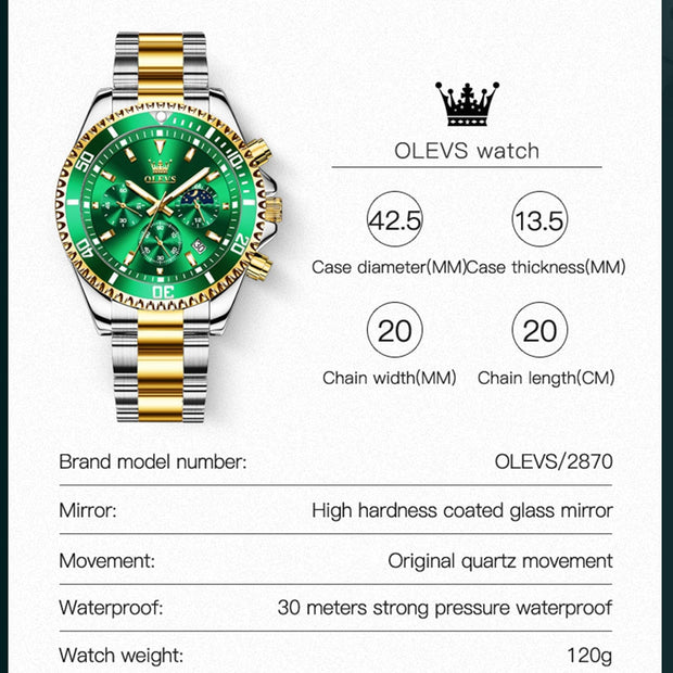 Waterproof Quartz Wrist Watch