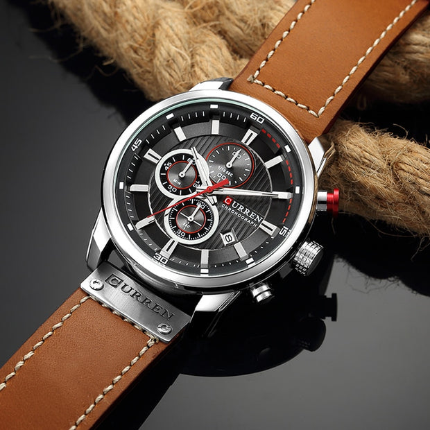 Curren Men Leather Sports Watches