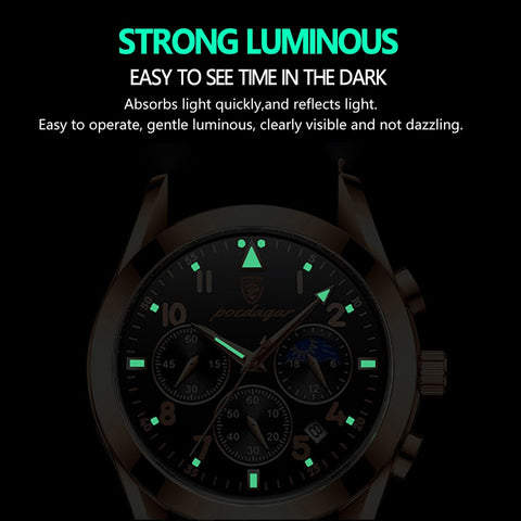 Rose Gold Wrist Waterproof Luminous Quartz Watches