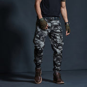 Men Casual Pants Multi-Pocket Trousers Tactical Joggers