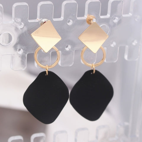 Punk Metal Geometric Drop Earrings