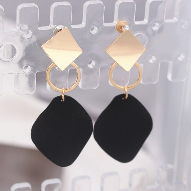 Punk Metal Geometric Drop Earrings