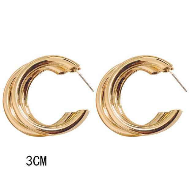 Retro Minimalist Square Stud Earrings