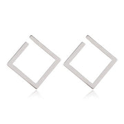 Retro Minimalist Square Stud Earrings