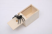Funny Scare Box Wooden Prank Spider