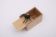 Funny Scare Box Wooden Prank Spider